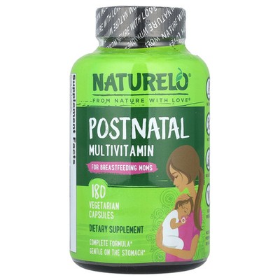 2 X NATURELO, Postnatal Multivitamin for Breastfeeding Moms, 180 Vegetarian Cap