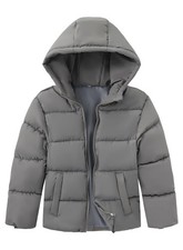 Kids Boys Winter Coat Windproof Hooded Puffer Jacket Warm Parka Outerwear