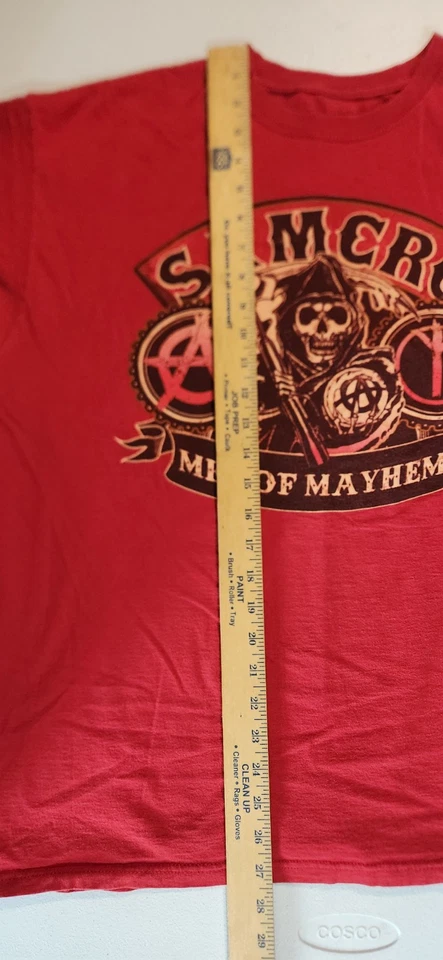 Sons Of Anarchy - SAMCRO Reaper Men Of Mayhem - RED T shirt, XL - Image 4 of 4