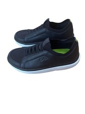 OOFOS OOmg Club Leather Low Mens 8 Black White Comfort Recovery Shoes