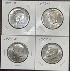 1971-D 1972-D 1973-D 1974-D Kennedy Half Dollar Set BU/UNC Choice Lot