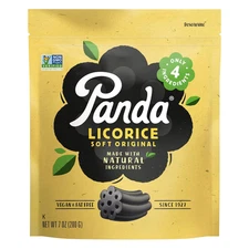 Panda Natural Black Licorice Chews Made with 4 Natural Ingredients 7 Oz Resealab