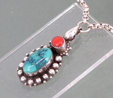 Collana In Argento 925 Con Corallo Turchese