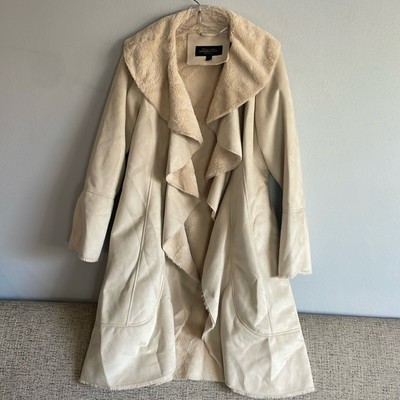 Donna Saylers Fabulous Furs Cream Faux Suede Size Small