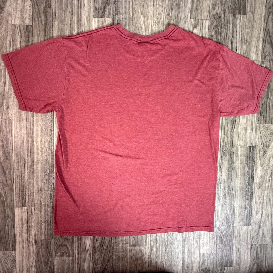 Volcom Trademark Logo Graphic T-Shirt Red Heathered XL Skate Surf Casual Tee - Image 2 of 4