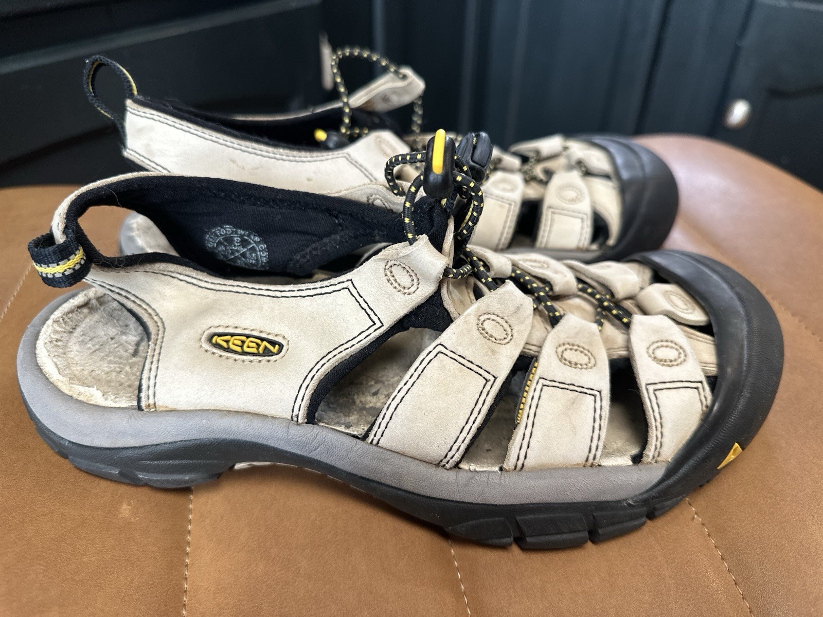 Keen sandalo da trekking impermeabile punta chiusa donna taglia 8 pelle marrone chiaro