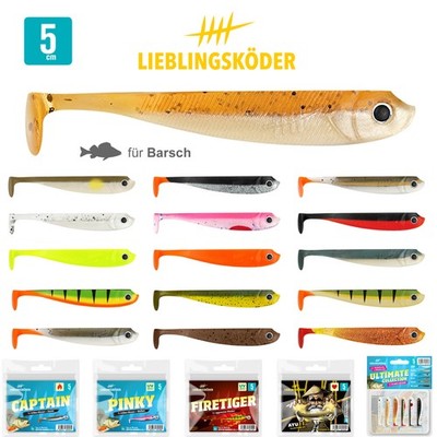 Lieblingsköder 5 cm Gummifische | 6x Gummiköder für Barsch, Zander & Hecht OVP