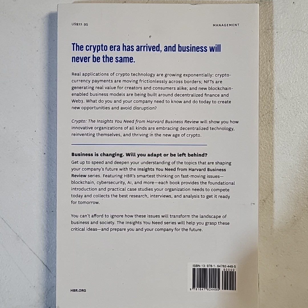 Crypto: the Insights You Need from Harvard Business Review by Jeff John  Roberts, 9781647824495| eBay