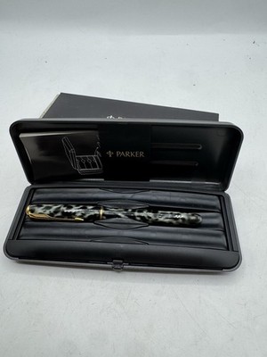 Parker Sonnet Laque Forest green Marble GT Fountain Pen   Gold Vintage 18k Nib