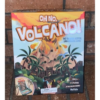 Buffalo Games Oh No Volcano Board Game Phil Walker-Harding Treasure Seeking #462