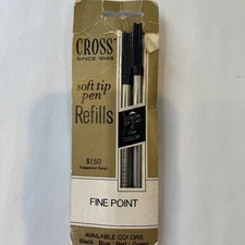 CROSS Selectip Pen Refills, Medium Point, Black, 2-Pack. Vintage, NOS