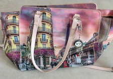 Shopping bag YNOT con stampa città di Parigi