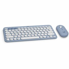 Logitech Pebble 2 Combo for Mac Wireless Keyboard and Mouse Tonal Blue 920012202