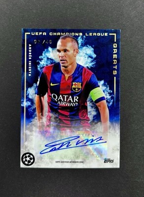 2021-22 Topps Mourinho Platinum Curated Set Andres Iniesta Auto /49 FC Barcelona