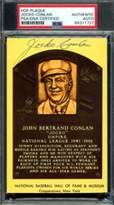 Jocko Conlan PSA DNA Signed Gold Hall of Fame Plaque Postcard Autograph