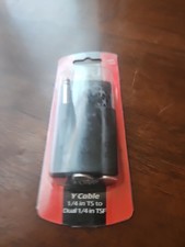 HOSA 1/4 MACHO 2 HEMBRA CONECTORES Y CABLE ADAPTADOR CABLE MONO GUITARRA BAJO AMPLIFICADOR TECLADO