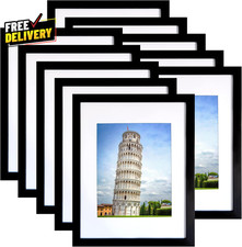 11X14 Picture Frame Set of 10 Display Pictures 8X10 with Mat or 11X14 Prints....