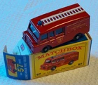 MINT Vintage 1966 Matchbox by Lesney No.57 Land Rover Fire Truck in Original Box