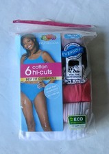Fruit of the Loom Women's 6 Pair Microfiber Underwear Hi-Cut Size 10/3X