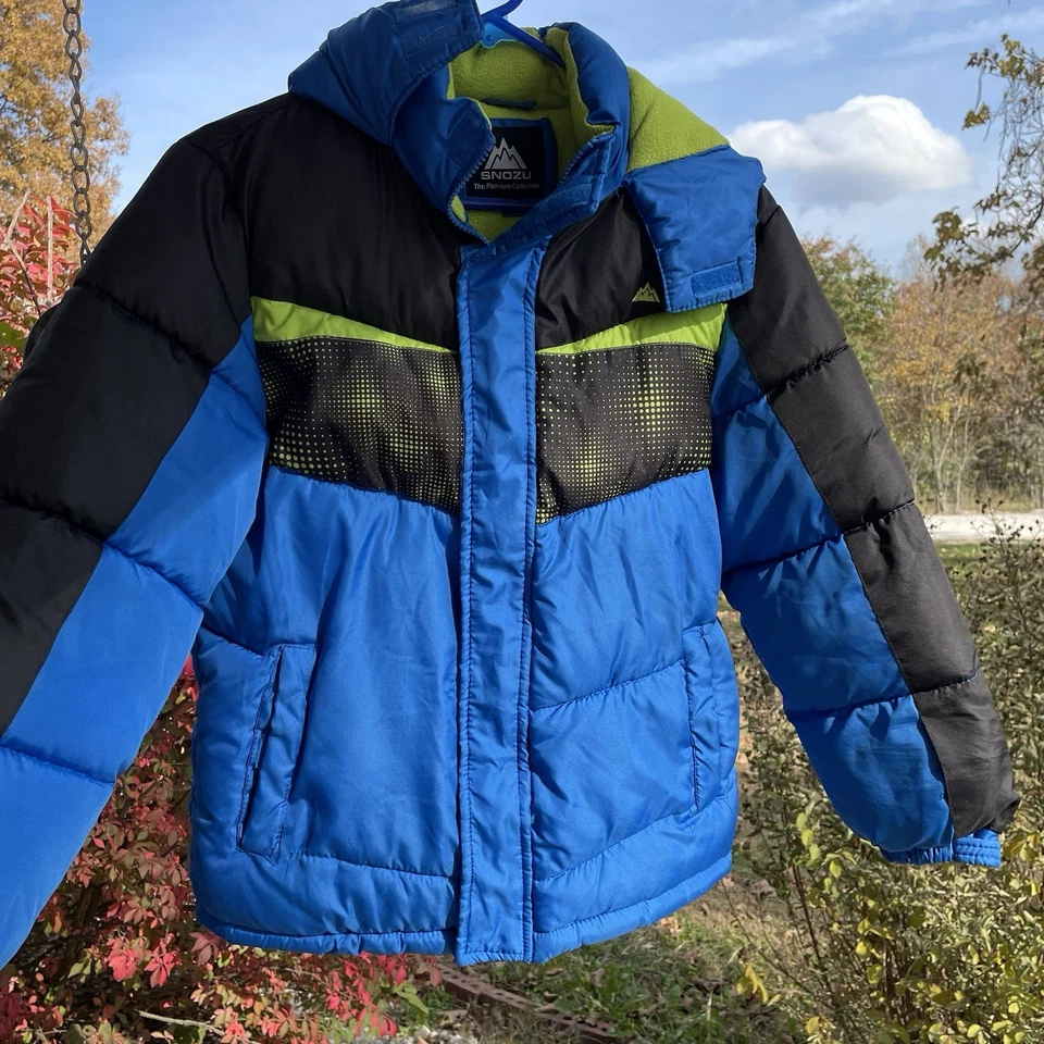 Chaqueta Snozu Juvenil Med 10/12 Azul Y Negro Puffy Platinum Collection Foto 2 de 4