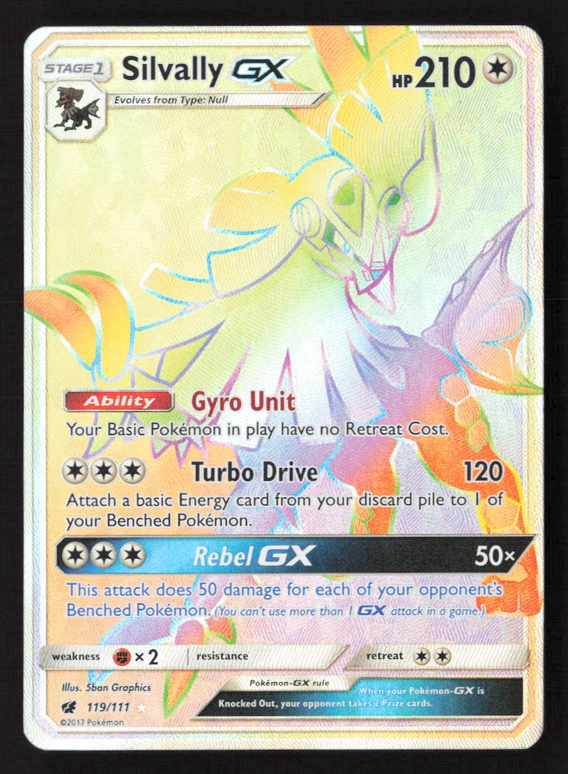 Silvally GX (Secret) Secret Rare Holo SM04 119/111 LP Pokemon TCG