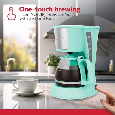 Holstein Housewares 5-Cup Coffee Maker Mint