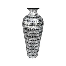 20 Inch Decorative Tall Mosaic Floor Vase, Accent Design for Home Decor Geome...