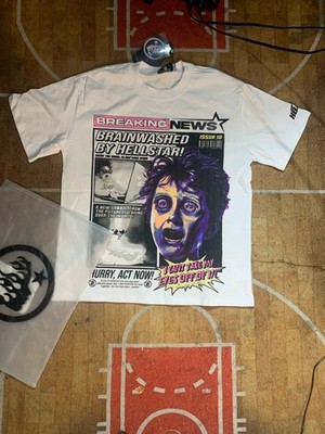 HELLSTAR Capsule 3.0 Graphic Print T-Shirt White Pink Black Purple Yellow Size S