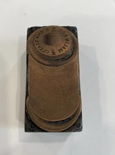 Vintage Malin & Co. No. 36 Wire Spool Letterpress Stamp Print Block Cleveland OH