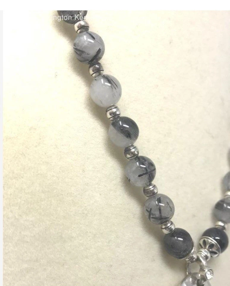 Brighton Pendant Necklace Silver Picasso Jasper beaded 18" Boho - Image 4 of 4