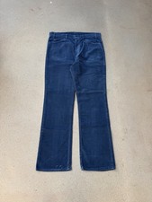 Vintage 80  s Levi  s 517 Bootcut Flare Faded Navy Corduroy Pants Size 35x31 USA