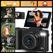 4K Digital Camera for Photography, 64MP Vlogging Camera for YouTube
