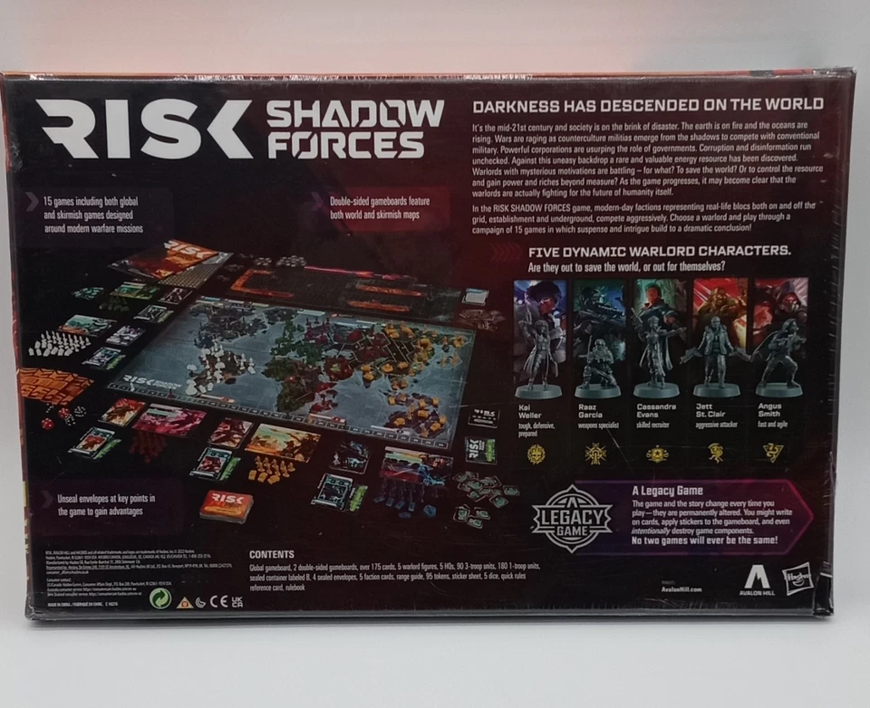 Risk Shadow Forces Legacy Board Game 2022 Avalon Hill | Brand New Sealed - Image 2 of 4