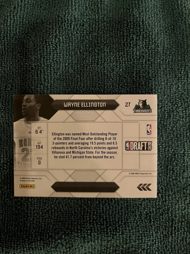 2009-10 Panini Prestige Draft Class Wayne Ellington Hand Signed auto autograph - Image 2 of 2