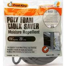 NEW FROST KING C21H GRAY CAULK SAVER BACKER ROD 3/8 X 20FT FOR CRACKS SALE