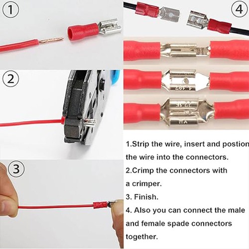 280-1300PCS Insulated Assorted Electrical Wire Connector Crimp Terminals Set Kit - Picture 6 of 20