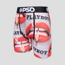 PSD Playboy Bunny Mouth Hot Lips Match Fire Underwear Boxer Briefs 122180042