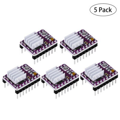  UEETEK 5 Pcs DRV8825 Stepper Motor Driver Module 4-Layer with Mini Heat Sink