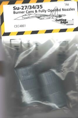 1/48 Su-27/34/35 Burner Cans Opened Nozzle Detail Set Resin Cutting Edge CEC4861
