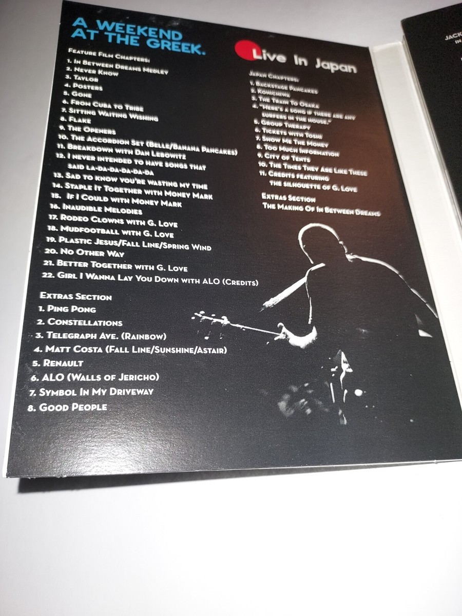 J ジョンソンA WEEKEND AT THEGREEK＋LiveInJapan Jack Johnson- Weekend at the Greek/Live in Japan (DVD, 6, 2