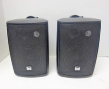 Dual Dynamic Indoor Outdoor 3 Way Loud Speakers Black LU43PB 80 Watt-Two/Pair