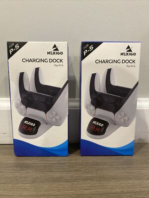 X2 - NexiGo Dobe PS5 Controller Charger Upgraded Playstation 5 Charging Dock