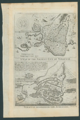 1738 Siege of Syracuse |I. Blundell | Ancient Greece | Rare Historic Copperplate