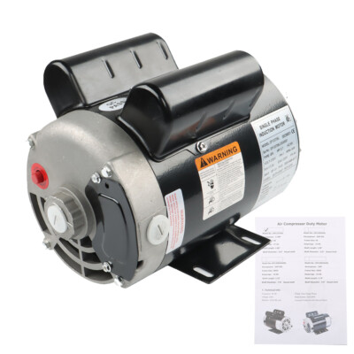 3.7 HP 3450 RPM Electric Motor Compressor Duty 56 Frame 1 Phase 5/8'' Shaft 230 V
