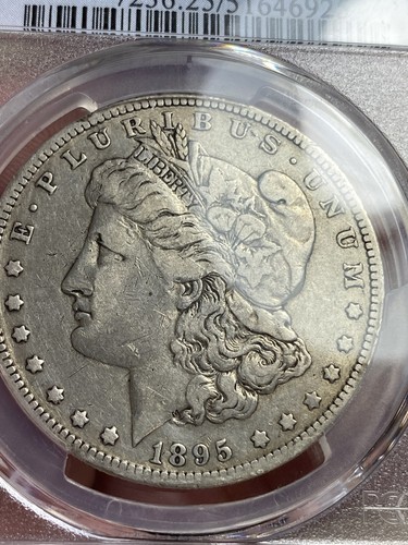 1895-O Morgan Silver Dollar PCGS VF25 Gold Shield Key Date Coin Strong Look - Picture 3 of 8