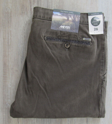 MEYER BONN 2-5548 CHINO HOSE Gr. 27 khaki-oliv Col. 34 *NEU* 109,95 