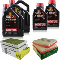 Mann Inspektionspaket 12L Motul 8100 X-Clean+ 5W-30 FüR Mercedes-Benz S-Klasse