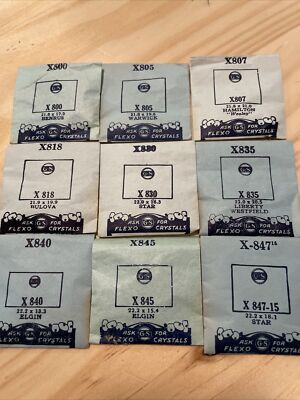 GS FLEXO X800-999 Series Acrylic Watch Crystal Replacement CHOOSE SIZE VTG NOS