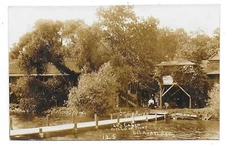 Chicago Illinois 3411 West Dickens Avenue Delavan Lake Libenow Fontana Wis RPPC