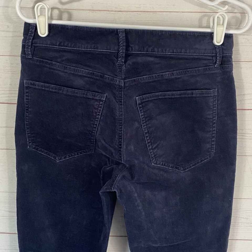 Pantalones de terciopelo Ann Taylor para mujer ajustados calce moderno talla 6 azul elástico 29x27 Foto 4 de 4